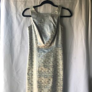 Light blue silk BEBE Petite Dress